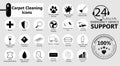 Service icons set. Carpet cleaning