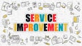 Service Improvement in Multicolor. Doodle Design.