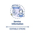 Service information concept icon