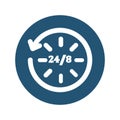 24/ 7 service Isolated Vector icon which can easily modify or edit Royalty Free Stock Photo