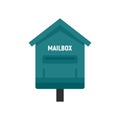 Service mailbox icon flat isolated vector Royalty Free Stock Photo