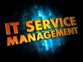 IT Service Management on Digital Background.