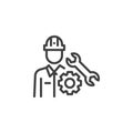 IT Service Manager line icon
