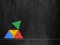 Service marketing triangle , falling colorful triangle .