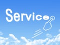 Service message cloud shape Royalty Free Stock Photo