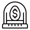 Service money incubator icon outline vector. Business idea