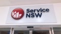 Service NSW signage outside a retail outlet