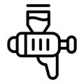 Service paint gun icon outline vector. Garage mechanic