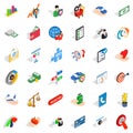 Service payment icons set, isometric style Royalty Free Stock Photo