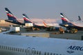 Sheremetyevo, Moscow, Russia - Nov 13, 2017: Service of planes at airport