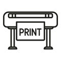 Service plotter icon outline vector. Digital print Royalty Free Stock Photo