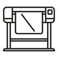 Service plotter icon outline vector. Digital printer