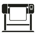 Service plotter icon simple vector. Digital printer