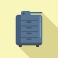 Service printer icon flat vector. Digital print Royalty Free Stock Photo