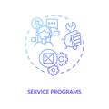 Service program optimization concept icon Royalty Free Stock Photo