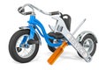 Service and repair of children tricycle, 3D rendering