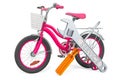 Service and repair of kids bicycle, 3D rendering