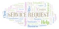 Service Request word cloud Royalty Free Stock Photo