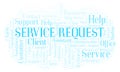 Service Request word cloud. Royalty Free Stock Photo