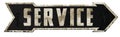 Service Road Sign Arrow Service Mechanic Garage