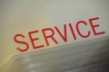 Service sign on a wall