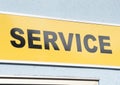 Service sign on a wall