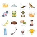 Service, sport, fitness and other web icon in cartoon style.Food, country, animal icons in set collection.