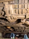 Service station view of the car from below