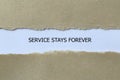 service stays forever on white paper Royalty Free Stock Photo