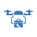 Service, support, copter,, drone tools icon. Blue color vector