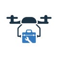 Service, support, copter,, drone tools icon. Editable vector isolated on a white background