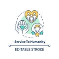 Service to humanity concept icon