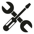 Service tools icon simple vector. Repair equipment