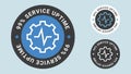 99% Service Uptime insignia stamp. Royalty Free Stock Photo