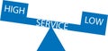 Service value icon, Modern value icon, service add blue vector icon.