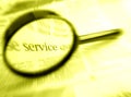 Service word with magnifier Royalty Free Stock Photo