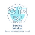 Service worker soft blue concept icon Royalty Free Stock Photo