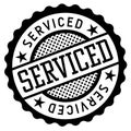 Serviced black and white badge