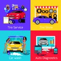 Services Car Washing Diagnostics Tire