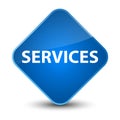 Services elegant blue diamond button Royalty Free Stock Photo