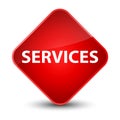 Services elegant red diamond button Royalty Free Stock Photo