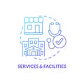Services and facilities blue gradient concept icon Royalty Free Stock Photo