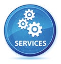 Services (gears icon) midnight blue prime round button