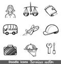 Services sector icons