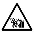 Servicing While Pressurized Can Cause Severe Injury Lock Out Sourced Symbol Sign ,Vector Illustration, Isolate On White Background