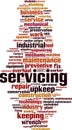 Servicing word cloud Royalty Free Stock Photo