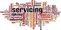 Servicing word cloud Royalty Free Stock Photo