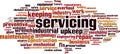 Servicing word cloud Royalty Free Stock Photo