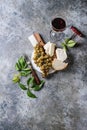 Cheese and grapes. Royalty Free Stock Photo