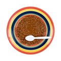 Serving of chili with beans on plate Royalty Free Stock Photo